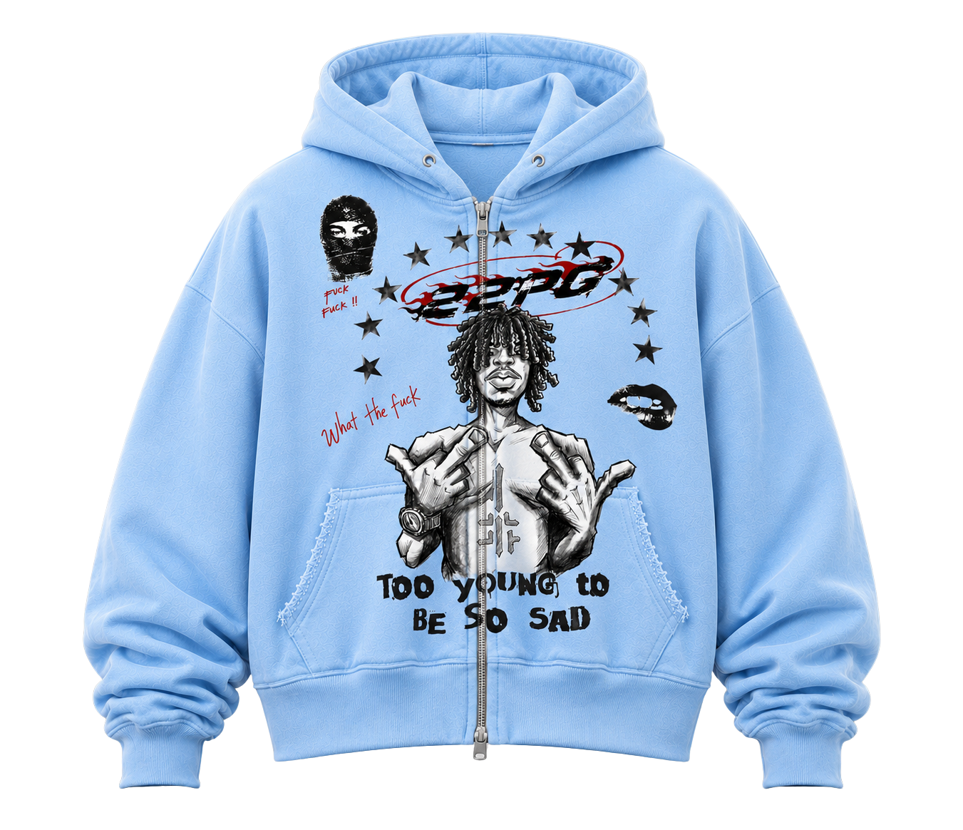 Blue Static Hoodie