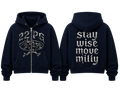 Navy Cathedral Zip